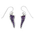 Sterling Silver And Magenta Turquoise Hook Dangle Earrings MX63759